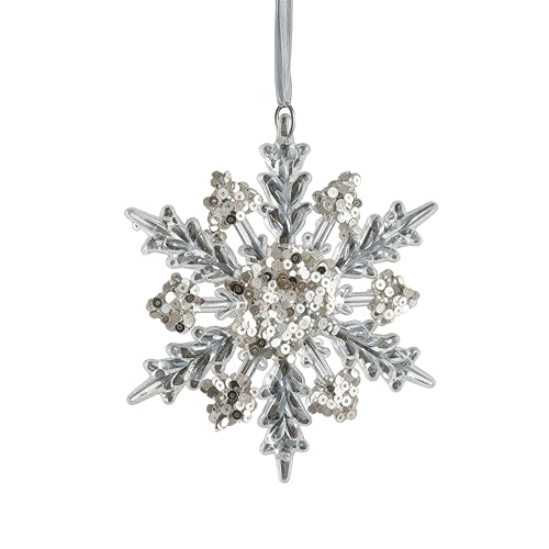 Weihnachtsdekoration Set – Pailletten Acryl Anhänger, Transparente...