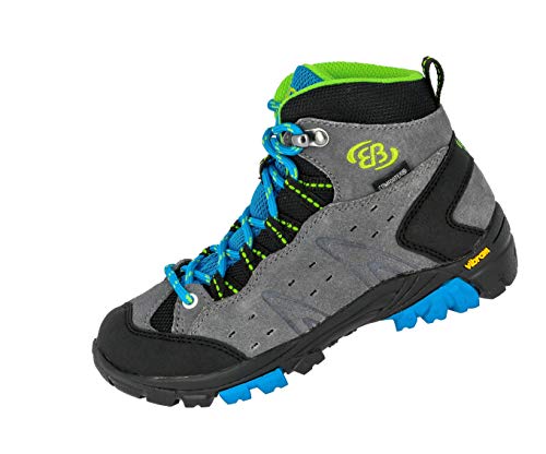 Brütting Unisex Kinder, Trekking und Wanderstiefel, Grau Blau Lemon, 37 EU
