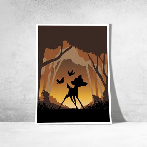Illustration Bambi pour décorer une chambre d'enfant sur le thème nature