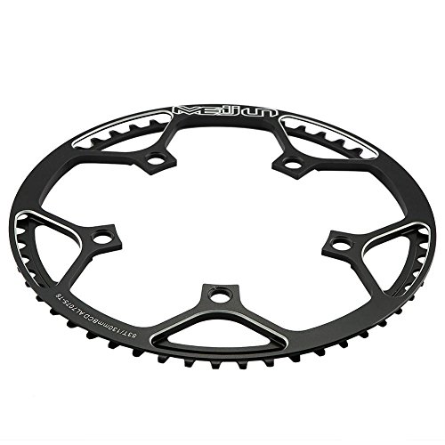 Dilwe Chainring Aluminum Alloy Mountain Bike Front Chainring Single Chain Ring 53T(Black) - Thumbnail 2