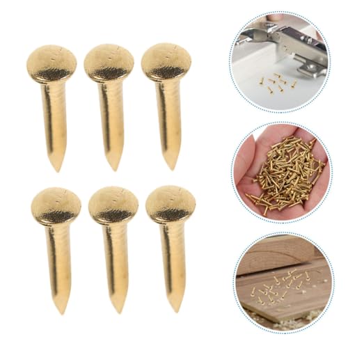 Clavos redondos de cobre 100 unidades fuertes y afilados para colgar fotos y trabajos en madera miniatura 6