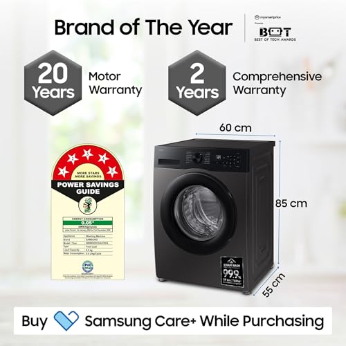 Samsung 9 kg, 5 star, AI EcoBubble, Super Speed, Wi-Fi, Hygiene Steam with Inbuilt Heater, Digital Inverter, Fully-Automatic Front Load Washing Machine (WW90DG5U24AXTL, Inox) 4