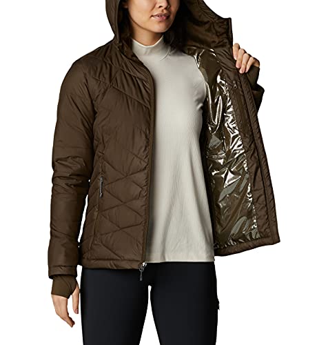 Image of Columbia Women's Omni-Heat Reflective Heavenly Hooded Hiking & Trekking Down Standard Length Jacket