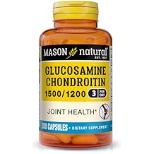 MASON NATURAL Glucosamine Chondroitin 1500/1200 with Vitamin C, Supports Joint Health for Normal Flexibility & Mobility*, 280 Capsules, 3 Month Supply