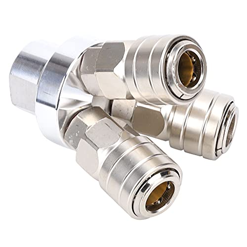 Conector, Conector de 3 Vias Componente Pneumático Banhado Em Aço Inoxidável Pérola Conector Rápido