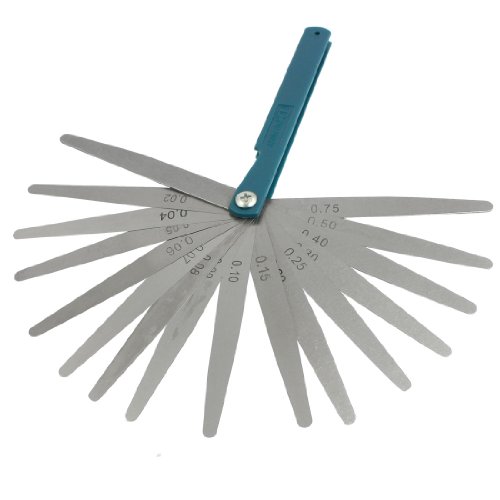 Aexit Dark Green Reference Gauges Shell 0.02-1.00mm Thickness Plastic Housing Feeler Gauges Feeler Gauge