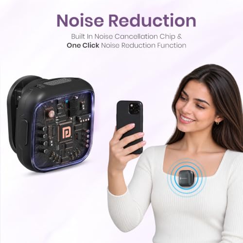 Image of Portronics VlogMate C Type-C Wireless Microphone with Noise Cancellation, Bluetooth 5.0v, 360 Omnidirectional Mic, 20M Range, Real-Time Sound Reception, Audio Video Sync
