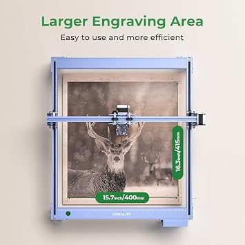 Creality Falcon 5W Laser Engraver Machine with Enclosure 2.0, 72w High Precision 0.06mm Laser Cutter and Engraving Machine for Wood Metal Leather Acrylic Glass