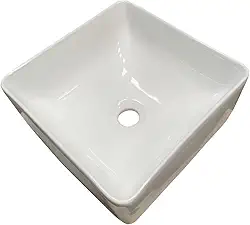 Cuba Lavabo Sobrepor Buzios de Apoio Quadrada Branca CerAmica 32.5x15cm PQ DEF- La Bella Griffe