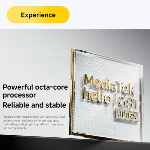XIAOMI Poco C85 NFC Smartphone 4G 6 GB + 128 GB, Violett, schnell 33 W inklusive, 6000 mAh, Immersives Display 6,9 Zoll, spritzwassergeschützt, IP64, Dual-Kamera IA 50 MP, ohne Aufladen – Bild 8