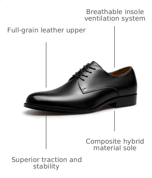 Image of Men's Dress Shoes Classic Formal Oxford in Genuine Leather