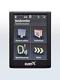 Multifunktionsdisplay: 2,8 Zoll, 240x320 Pixel QVGA TFT Farbdisplay, 65.000 Farben// Bluetooth Profile: Handsfree, Headset, FTP, GAP, GOEP, OPP, PBAP, SPP, IrMC, A2DP// Speicherkapazität: max. 10 Telefone, 150 Voice Tags, 15.000 Telefonbucheinträge