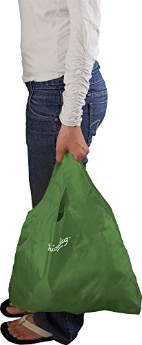 Chicobag Original Compact Reusable Grocery Bag With Attached Pouch And Carabiner Clip, Pale Green #TOP1