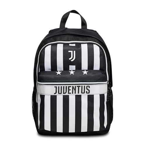 Seven Zaino Scuola Doppio Scomparto Juventus, Bianco Nero, Golden Goal, Zaino Doppio Scomparto con Tasca Porta Borraccia, Zaini Juventus, Scuola, Bambini e ragazzi