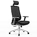 Gaming Stuhl, Bürodrehstuhl Ergonomischer Stuhl Computerstuhl Haushaltsdrehstuhl Hüftgurt Stühle Bürostuhl E-Sportstuhl Spielstuhl Sitz WEIYV (Color : Black, Size : 120-126.5cm)