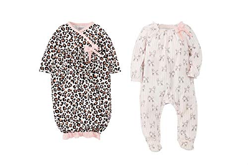 Mud Pie Baby Girls' Leopard Grow Gift Set, 0-6 Months