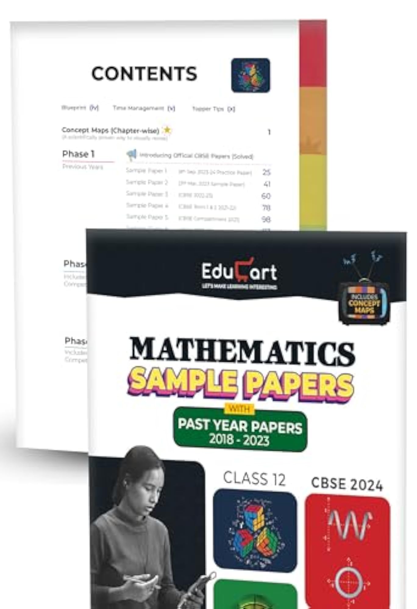 Educart CBSE Class 12 Sample Papers Bundle - Physics, Maths, Chemistry & English 2023-24