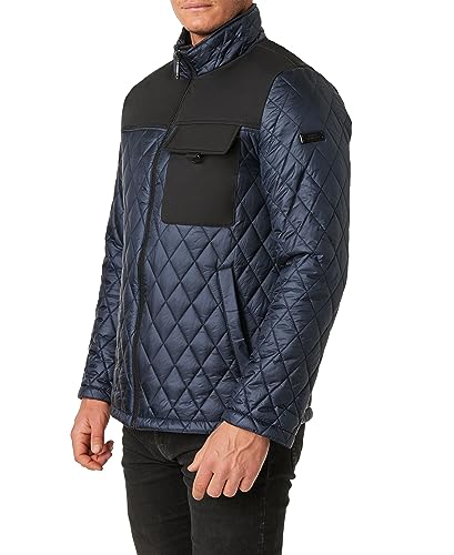 Image of Vince Camuto Men's Quilted Mix Media Jacket
