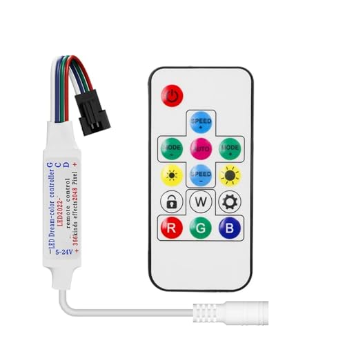 Contrôleur bande lumineuse LED musical WS2813 synchro sonore et 366 modes dynamiques