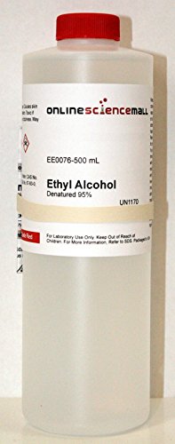 500mL Denatured Ethyl Alcohol - 95% Ethanol, Laboratory Reagent