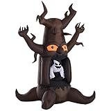 ^^ SPOOKY FUN: Mess 8 Fuß in einem Geist in einem Baum Design, es verfügt über einen internen Lüfter, um es um tanzen und schweben zu machen.