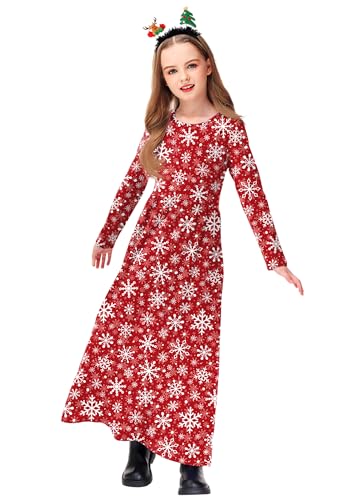 Image of Deerose Girls Maxi Dress Short Sleeve Casual Long Dresses with Pockets 5-14 Years