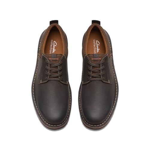 Clarks Collection Men's Eastridge Low Oxford, Dark Brown Leather, 11.5 Medium US by Clarks - Used condition - Image 7