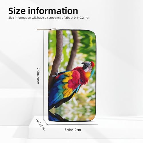 Fantastic Parrot Feather 1 Print Womens Wallet, Ladies Credit Card Holder, Phone Wallet Purses, Long Clutch Hand Bag4