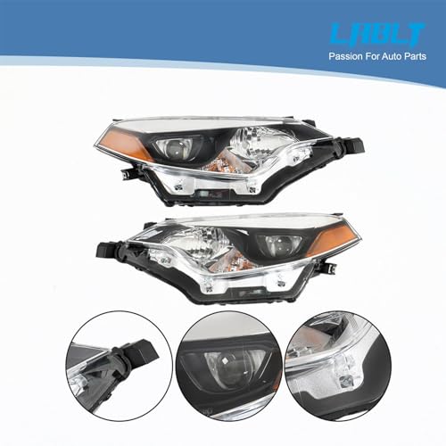 Image of LABLT Halogen Headlight Left and Right Side Assembly Replacement for 2014 2015 2016 Corolla Headlight Pair Driver and Passenger Headlamps