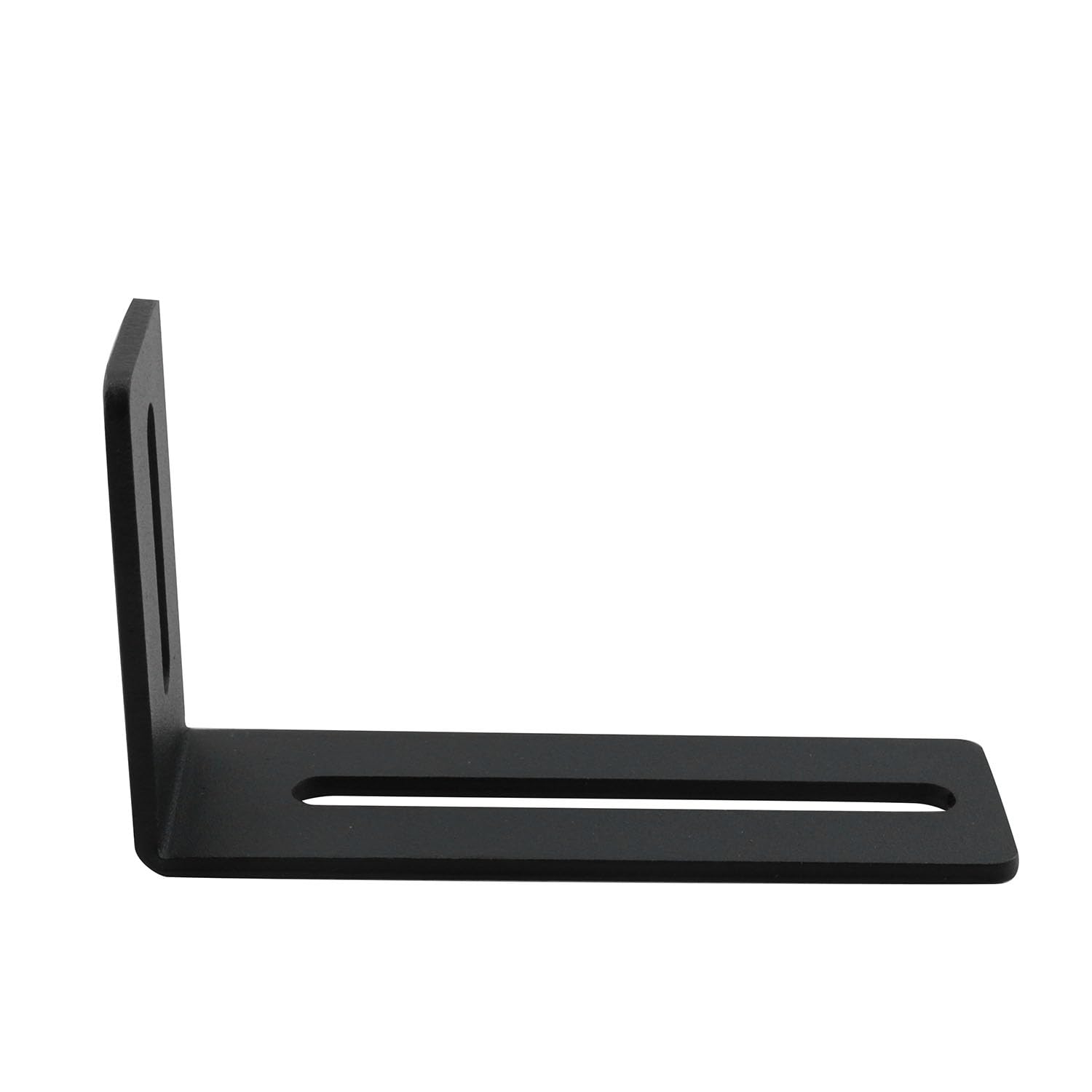 JCBIZ 2PCS Black Heavy Duty Mending Plate Flat Straight Metal Steel Repair Fixing Bracket Connector Adjustable L-Bracket Single Slot Angle Code Corner Brace Furniture Reinforced Right Angle Connector