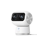 eufy Security Indoor Cam S350,Dual Cameras,4K UHD Resolution Security Camera with 8× Zoom and 360° PTZ,Human/Pet AI,Ideal for Baby Monitor/Pet Camera/Home Security,Dual-Band Wi-Fi 6,Plug in (Renewed)