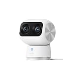 Indoor Cam S350, Dual Cameras, 4K UHD Security Camera with 8× Zoom, 360° Camera, Baby Monitor, Pet Camera, Human/Pet Detection, AI Tracking, 2.4G/5G Wi-Fi, Plug in
