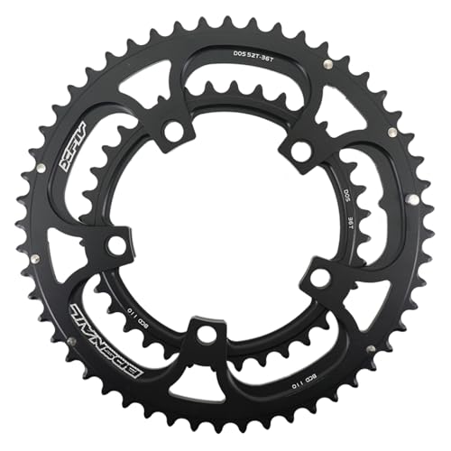 DJC Road Bike Chainring 110BCD Double Chainring 5 Arms Round 2X 50T 34T 53T 39T...