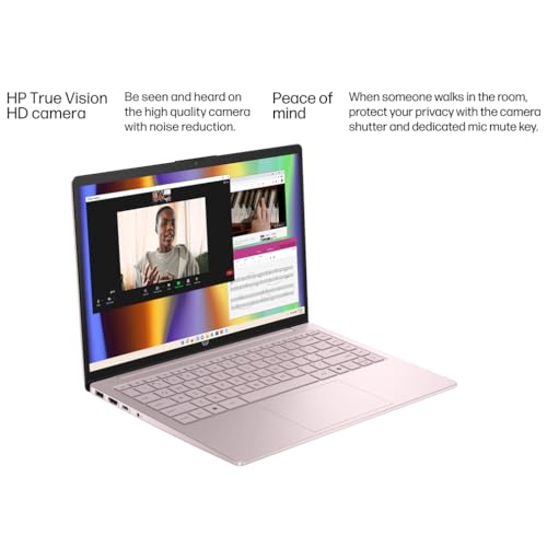 Image of HP Essential Laptop Computer for Student Daily Study, Microsoft Office 365, Intel N150, 4GB RAM, 128GB Storage, Long Battery Life & Fast Charging, Windows 11 Home, Tranquil Pink