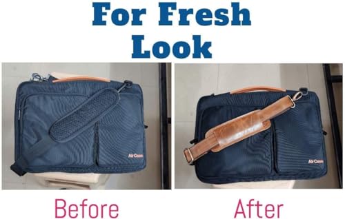 Bag Strap Replacement - Genuine Leather Adjustable Shoulder Strap for Messenger, Laptop, Camera, Travel Bags 5