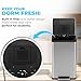 SIMPLI-MAGIC 50 Liter / 13.2 Gallon Soft-Close, Smudge Resistant Trash Can with Foot Pedal and Built in Filter- Stainless Steel, Sleek Finish