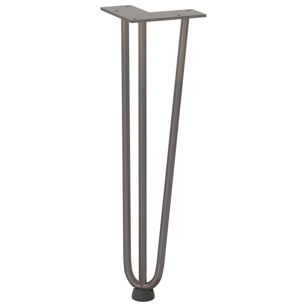 Nogi do stolika kawowego, 4 sztuki, stal naturalna, masywna stal, wysokość 42 cm, ze śrubami i nóżkami poziomującymi, do montażu i naprawy stołu jadalnego, biurka i stolika pomocniczego