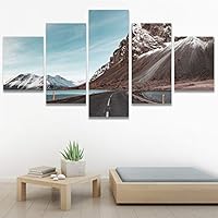 SIGNWIN 5 Panel Canvas Wall Art Modern Art Contemporary Country Dramatic Multicolor Photography Scenic for Home Decorations Ready to Hang - 60