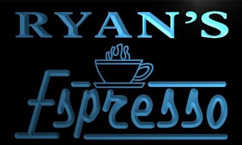 ADVPRO x0049-tm Ryan's Espresso Coffee Custom Personalized Name Neon Sign