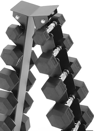 Equipped Gym - Weights Dumbbells Set With A Shaped Rack Stand With Cast Iron Gym Weights. Gym Equipment For Home And Commercial Use For Both Men And Women