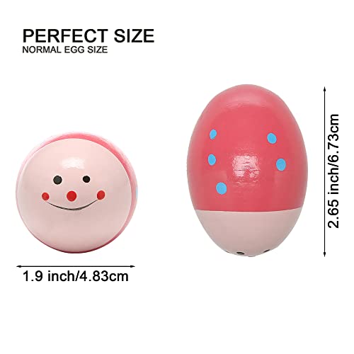 6Pcs Wooden Egg Shakers Hand Musical Maracas Percussion Instruments - Image 4
