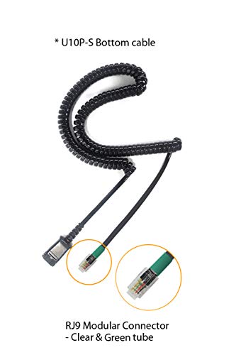 Image of IPD U10P-S Bottom Adapter Cable with RJ09 Jack Compatible with Plantronics headsets for All Yealink,Snom,Panasonic & LG IP Phones