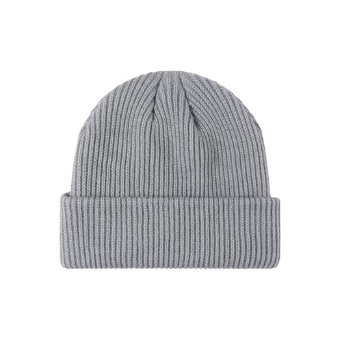Image of Beanie for Men Women Warm Winter Hat Windproof Thick Knitted Cuffed Unisex Skull Cap