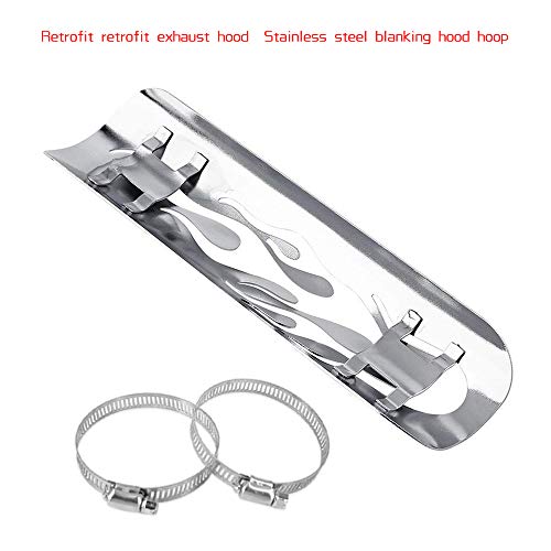 RuleaxAsi Tubo silencioso de escape da motocicleta Substituição do protetor de tampa do protetor de