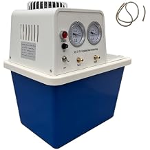 Circulating Water Vacuum Pump, 110V Laboratory Vacuum Pump with Dual Gauge, 15L Capacity for Vacuum Filtration and Evaporation 60L/min Flow Rate, Lab Chemistry Equipment