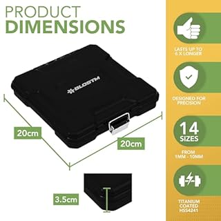 BLOSTM Set Punte Trapano HSS - Punte Trapano Metallo da 99 Pezzi Dimensioni da 1 a 10mm Set Punte Trapano Professionali in Titanio ad Alta Velocità per Metallo, Legno, Plastica in Custodia per Punte