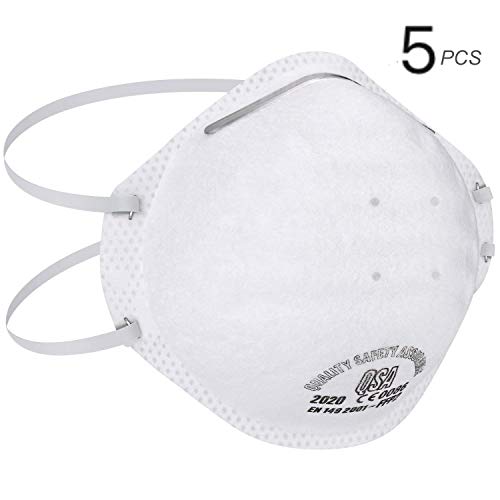 Preisvergleich Produktbild 5PCS FFP3 Anti Grippe Anti-nCoV-EMC Gesichtsmaske, Schleier, Wiederverwendbare Aktivkohlefilter Schwarze Mundschutzmaske (5PCS FFP2)