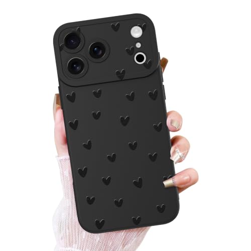 OOK Case for iPhone 18 Pro Max, Cute Black Love Heart
