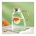 Dzbanek do ​Napojów Szklany dzbanek z pokrywką,gorącą/zimną wodą dzbanką,sokiem i lodowatą herbatą karafką Iced Tea Pitchers (Size : 1800ML)