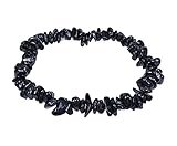 Splitterarmband aus schwarzem Turmalin, den man auch Schörl nennt.